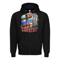 Black This is gods country Zipper Hoodie - FaDigitalArtStudio