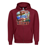 Burgundy This is gods country Zipper Hoodie - FaDigitalArtStudio