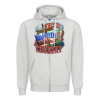 Dove Grey This is gods country Zipper Hoodie - FaDigitalArtStudio