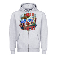 Heather Grey This is gods country Zipper Hoodie - FaDigitalArtStudio