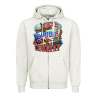Oatmeal Heather This is gods country Zipper Hoodie - FaDigitalArtStudio