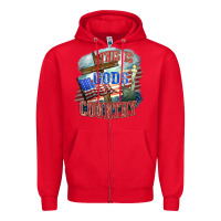 Red This is gods country Zipper Hoodie - FaDigitalArtStudio