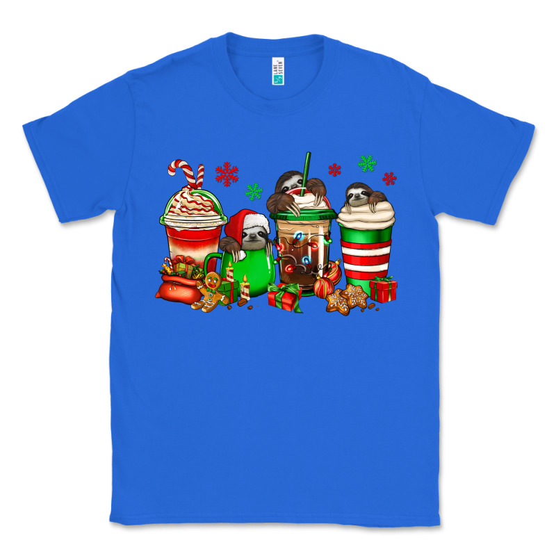 Christmas Sloth Coffee Cups Classic Tee by Jasminsmagicworld | Teevron
