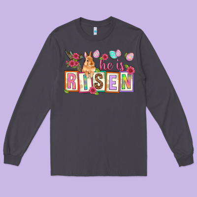 He Is Risen Long Sleeve Tee Designed By Nancycooperartshop