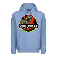 Colony Blue t rex roaring Premium Hoodie - RanaPortraitStore