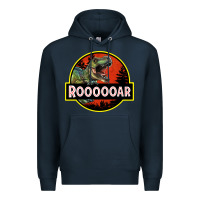Navy t rex roaring Premium Hoodie - RanaPortraitStore