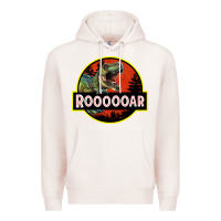 Pale Pink t rex roaring Premium Hoodie - RanaPortraitStore