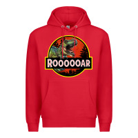 Red t rex roaring Premium Hoodie - RanaPortraitStore