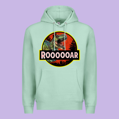 T Rex Roaring Premium Hoodie Designed By Ranaportraitstore