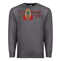Charcoal Heather Mama Our Lady Premium Sweatshirt - CowhideDigitalArt