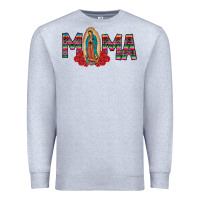 Heather Grey Mama Our Lady Premium Sweatshirt - CowhideDigitalArt