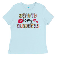 Baby Blue beauty is my business Ladies Tee - MaliasSmallBusiness