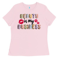 Bubblegum Pink beauty is my business Ladies Tee - MaliasSmallBusiness