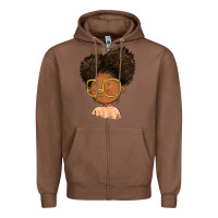 Chestnut black girl Zipper Hoodie - FaDigitalArtStudio