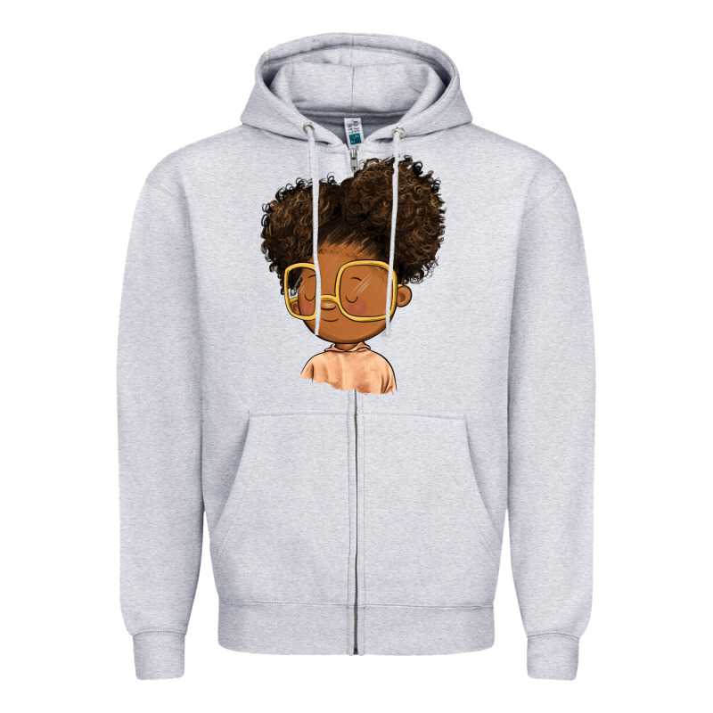 Black Girl Zipper Hoodie by FaDigitalArtStudio | Teevron