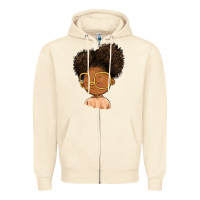 Sandshell black girl Zipper Hoodie - FaDigitalArtStudio