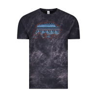 Cloud Black Bison Silhouette Blue Aztec Vintage Tee - Bettercallsaul