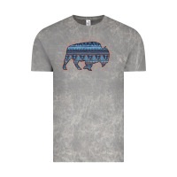 Cloud Rock Bison Silhouette Blue Aztec Vintage Tee - Bettercallsaul