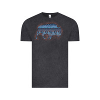 Vintage Black Bison Silhouette Blue Aztec Vintage Tee - Bettercallsaul