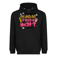 Black Being an Assistant Principal is Heart Work Heavyweight Hoodie - CowhideDigitalArt