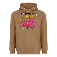 Toasted Coconut Being an Assistant Principal is Heart Work Heavyweight Hoodie - CowhideDigitalArt