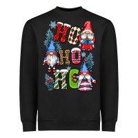 Black ho ho ho gnomes Heavyweight Sweatshirt - CowGirlArtShop