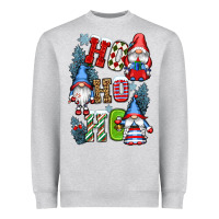 Heather Grey ho ho ho gnomes Heavyweight Sweatshirt - CowGirlArtShop