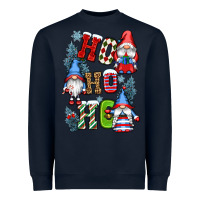 Navy ho ho ho gnomes Heavyweight Sweatshirt - CowGirlArtShop