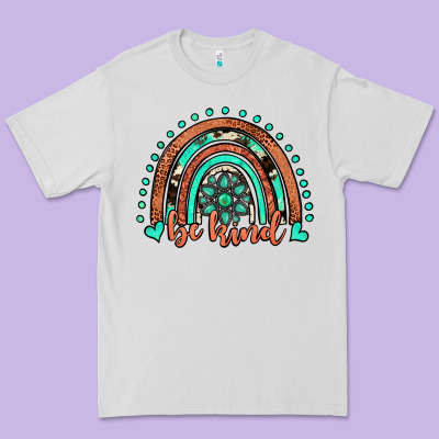 Be Kind Western Turquoise Rainbow Premium Tee Designed By Jahusdesignshop