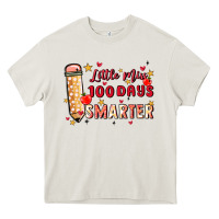 Cream little miss 100 days smarter Heavy Core Tee - MaliasSmallBusiness