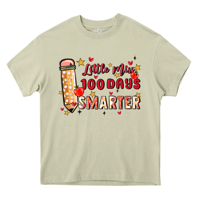 Little Miss 100 Days Smarter Heavy Core Tee by MaliasSmallBusiness | Teevron