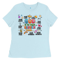 Baby Blue god is so much bigger than... Ladies Tee - MaliasSmallBusiness