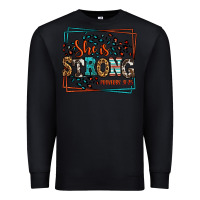 Black She is strong proverbs 31:25 Premium Sweatshirt - LillyAllenDesigns
