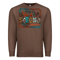 Chestnut She is strong proverbs 31:25 Premium Sweatshirt - LillyAllenDesigns