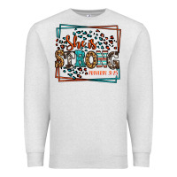 Oatmeal Heather She is strong proverbs 31:25 Premium Sweatshirt - LillyAllenDesigns