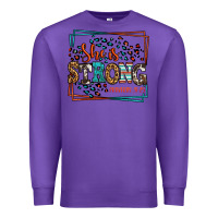 Purple She is strong proverbs 31:25 Premium Sweatshirt - LillyAllenDesigns