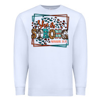 White She is strong proverbs 31:25 Premium Sweatshirt - LillyAllenDesigns