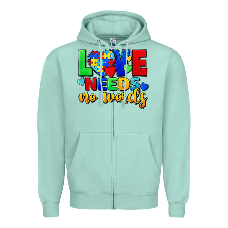 Love Needs No Words Zipper Hoodie by FaDigitalArtStudio | Teevron