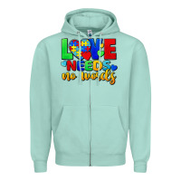 Seafoam Love needs no words Zipper Hoodie - FaDigitalArtStudio