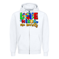 White Love needs no words Zipper Hoodie - FaDigitalArtStudio