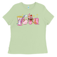 Matcha unicorn coffee cups Ladies Tee - NancyCooperArtShop