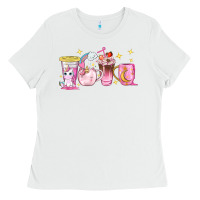 White unicorn coffee cups Ladies Tee - NancyCooperArtShop