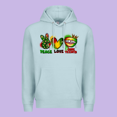 Peace Love Juneteenth Premium Hoodie Designed By Fadigitalartstudio