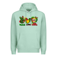 Seafoam Peace love Juneteenth Premium Hoodie - FaDigitalArtStudio