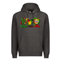 Smoke Peace love Juneteenth Premium Hoodie - FaDigitalArtStudio