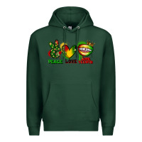 Sports Green Peace love Juneteenth Premium Hoodie - FaDigitalArtStudio