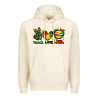Tofu Peace love Juneteenth Premium Hoodie - FaDigitalArtStudio