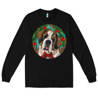 Black Christmas St. Bernard Long Sleeve Tee - RanaPortraitStore