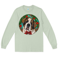 Matcha Christmas St. Bernard Long Sleeve Tee - RanaPortraitStore
