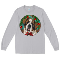 Moon Dust Christmas St. Bernard Long Sleeve Tee - RanaPortraitStore